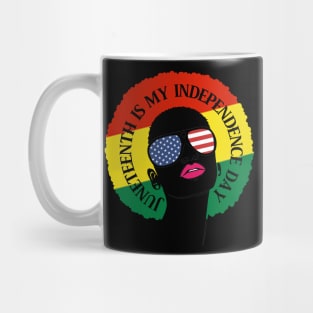 Juneteenth Is My Independence Day Juneteenth Queen Melanin African American Women Tee Mug